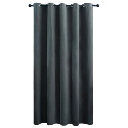Matoc Readymade Curtain -100% Blackout -charcoal -eyelet -230CM W X 221CM H