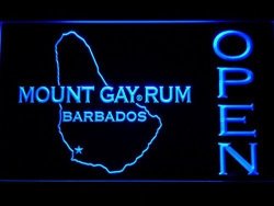Mount Gay Rum Barbados Open Bar LED Neon Light Sign Man Cave 072-B