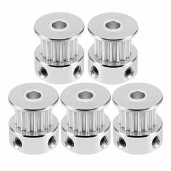 Saiper 5PCS GT2 16 Teeth 6MM Bore Timing Pulley Aluminum Synchronous Wheel For 6MM Belt Compatible With Reprap 3D Printer Prusa I3