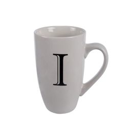 Mug - Household Accessories - Ceramic - Letter I Design - White - 8 Pack