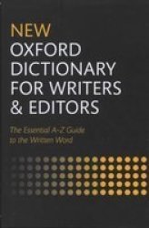 New Oxford Dictionary For Writers And Editors Hardcover Revised