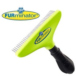 Furminator Pro Long Dog Hair Brush For Undercoats Comb Dematting Tool With Rotating Teeth Grooming Rake Separates And Untangles Fur In Long Dense Coats
