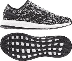 Adidas Size 8 Mens Pure-Boost Running Shoes in Black & White