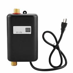 Kste Electric Water Heater 110V 3000W MINI Waterless Instant Electric Hot Water Tank For Washing washing dishwashing Kitchen Color : Black
