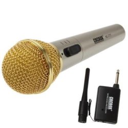 Handheld Wireless Wired Microphone With Receiver & Antenna Effective Distance: 15-30M