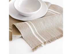 Barrydale Hand Weavers Contemporary Striped Table Runner 220CM Stone
