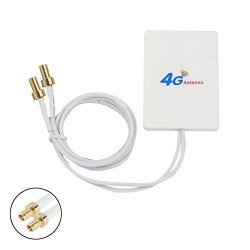 Eugeneq 28DBI 4G 3G LTE 2 X TS9 Broadband Antenna Signal Amplifier For Mobile Router