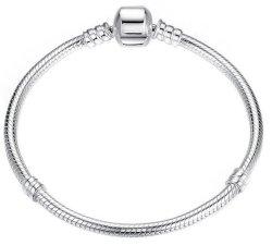 Bamoer 925 Sterling Silver Charm Bead Bracelet Cubic Charm - 19CM