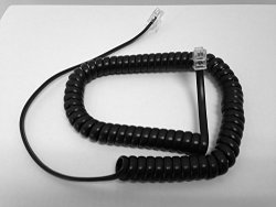 NEW 25 Foot Replacement Black Handset Curly Cord for Teledex Hotel Motel Phone 