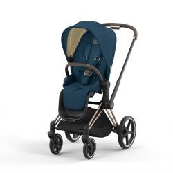 Cybex Priam Frame And Seatpack 2022 -new Generation- Rose Gold - Mountain Blue