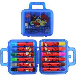 Blue Case Angry Birds Marker 12 Pack - 12 Pack Angry Birds Markers