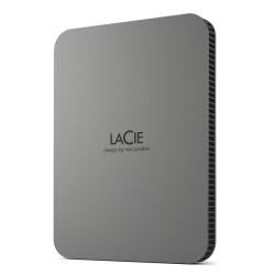 Lacie 2TB Mobile Drive Secure Usb-c USB 3.1 Aluminum Enclosure Silver 7MM