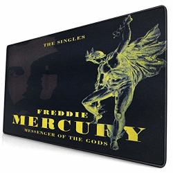 Elizabethclane Freddie Mercury Messenger Of The Gods Large Mouse Pad Gaming Mouse Pad Suitable For Office Gaming 15.8X29.5 Inch