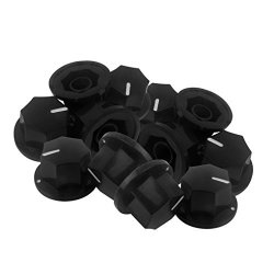 Small Ikn Black Skirted Knobs For Electric Guitar Bass Amplifier Effects Pedal Audio Replacement Pack Of 12