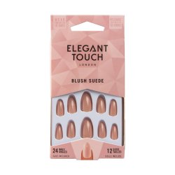 New Nude 24 Nails With Glue 12 Sizes Short Stiletto