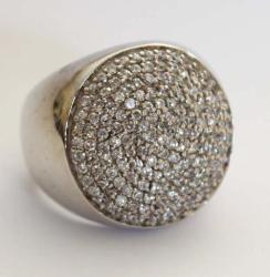 Cubic Zirconia Dress Ring In 925 Sterling Silver- Size M