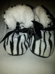 Baby Booties - Zebra Print