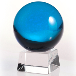 Light Blue Crystal Ball On Stand