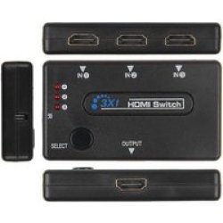 3-PORT HDMI Switch Black