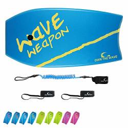 Own The Wave 37" Bodyboard Pack For Adults And Kids - Hdpe Slick Bottom & Eps Core - Lightweight Bodyboard Perfect For Surfing