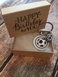 Soccer 16TH Birthday Masculine Keepsake Soccer L Key Chain With Gift Packaging For Boy Or Girl