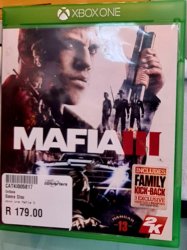 Xbox One Mafia 3 Game Disc