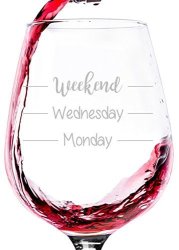 Weekend Funny Wine Glass - Best Birthday Gifts For Mom - Unique Gift For Women Her - Cool Mothers Day Present Idea From Husband
