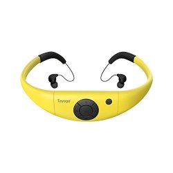 Waterproof MP3 Player IPX8 Swimming Headphones With Shuffle Feature - Yellow