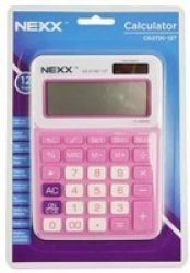 Nexx CD2720 12 Digit Desktop Calculator Pink