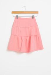 PoP Candy Younger Girls Tiered Skirt - Soft Pink