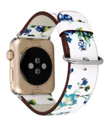 Floral Band 42MM For Apple Watch - White & Blue