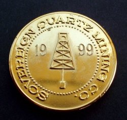 Medallion Australia Sovereign Hill 1999 Mint Gold Plated