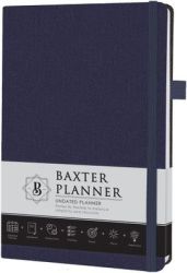 Baxter Undated Planner - A5 Navy Book Synthetic Fibre Flexcover