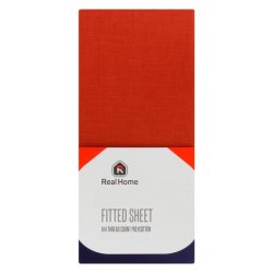 Fitted Sheet Burnt Brick Double