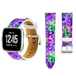 For Fitbit Versa Band Peony Ecute Replacement Band Fitbit Versa Leather Bands Strap For Fitbit Versa Smartwatch -art Colorful Peony