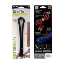 Nite-ize Gear Tie Reusable Rubber Twist Tie 18 In 2 Pack Black