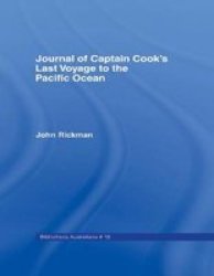 Journal Of Captain Cook& 39 S Last Voyage To The Pacific Ocean On Discovery Hardcover New Impression