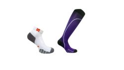 Vitalsox Ladies Court Sport Low-cut & Otc Compression Socks - Purple & White Size: 3-5