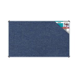 Bulletin Board Ribbed Aluminium Frame 1500X900MM - Denim