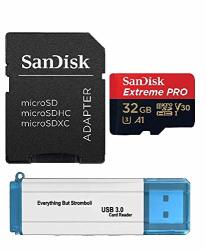Sandisk 32GB Memory Card Extreme Pro Bundle Works With Gopro Hero 7 Black Silver HERO7 White UHS-1 U3 Micro Sdhc With Everything But Stromboli