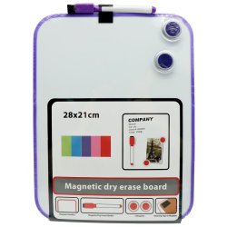 No Brand - A4 Magnetic Whiteboard Neon Purple