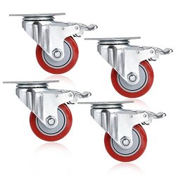 Gizhome 3" Stem Swivel Casters Heavy Duty Caster Wheels PVC Threaded with 360... 