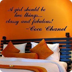 A Girl Should Be Two Things...classy And Fabulous Coco Chanel 8X20 Black