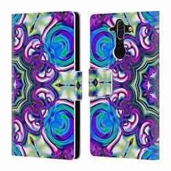 Official Haroulita Mandala Kaleidoscope Glitch Leather Book Wallet Case Cover For Nokia 8 Sirocco