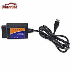 Auto Diagnostic Scan Tool Elm 327 USB Plastic Version V1.5 ELM327 Interface USB OBD2 OBDII Can-bus Scanner For Cars
