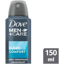 Dove Men+care Antiperspirant Deodorant Body Spray Clean Comfort 150ML
