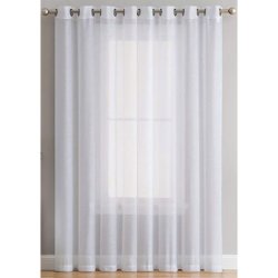 Matoc Readymade Curtain -sheer Mystic Voile -off White - Eyelet 230CM W X 221CM H