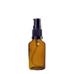 10ML Amber Glass Aromatherapy Bottle With Serum Pump - Black 18 410