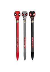 Funko Pop Marvel: Deadpool Pen Toppers 1 Red 1GREY 1 Black - 3 Pack Set