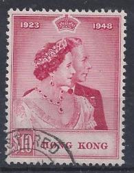 Hong Kong 1948 Kgvi Royal Wedding 10 Dollar Very Fine Used